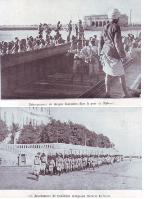 Débarquement de troupes françaises à Djibouti en 1935