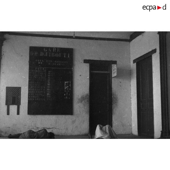 L'intérieur de la gare de Djibouti 1947