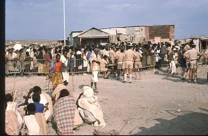 Djiboutiens retenus et controlé par l'autorité coloniale en 1966